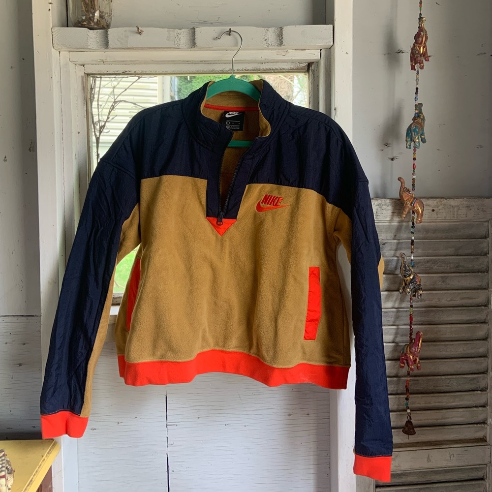 NIKE Boys Color Block Fleece Half Zip